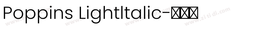 Poppins Lightltalic字体转换